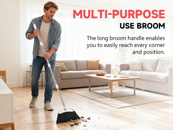 Heavy Duty Broom for Home Office