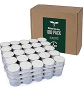 DEYBBY Natural Soy Wax Tealight Candles Bulk,100 Pack UnScented Tea Candle Set - 4 Hours Burning ...