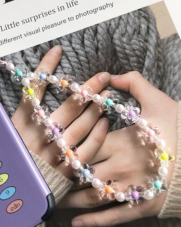 colorful flower phone charm