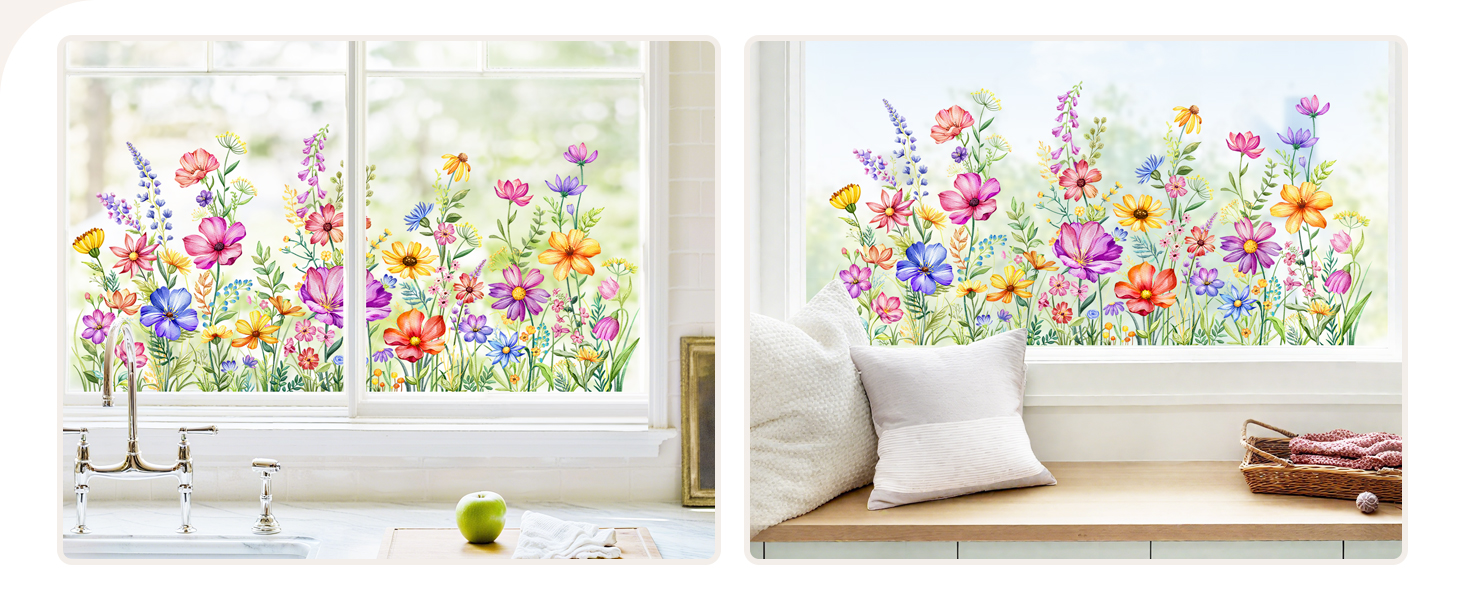 WILDFLOWER WINDOW CLING