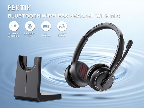 wireless headset with microphone