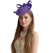 Pillbox Fascinator Hat 1920s Vintage Style - Cocktail Tea Party Headwear for Women Girls with Hea...