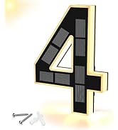 9" Solar Powered House Numbers for Outside, XTAUTO 300LM Large Modern Backlit Address Signs Auto ...