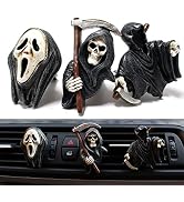 Horror Car Air Fresheners Vent Clips, Grim Reaper Car Diffuser Outlet Fan Vent Perfume Clips, Fun...