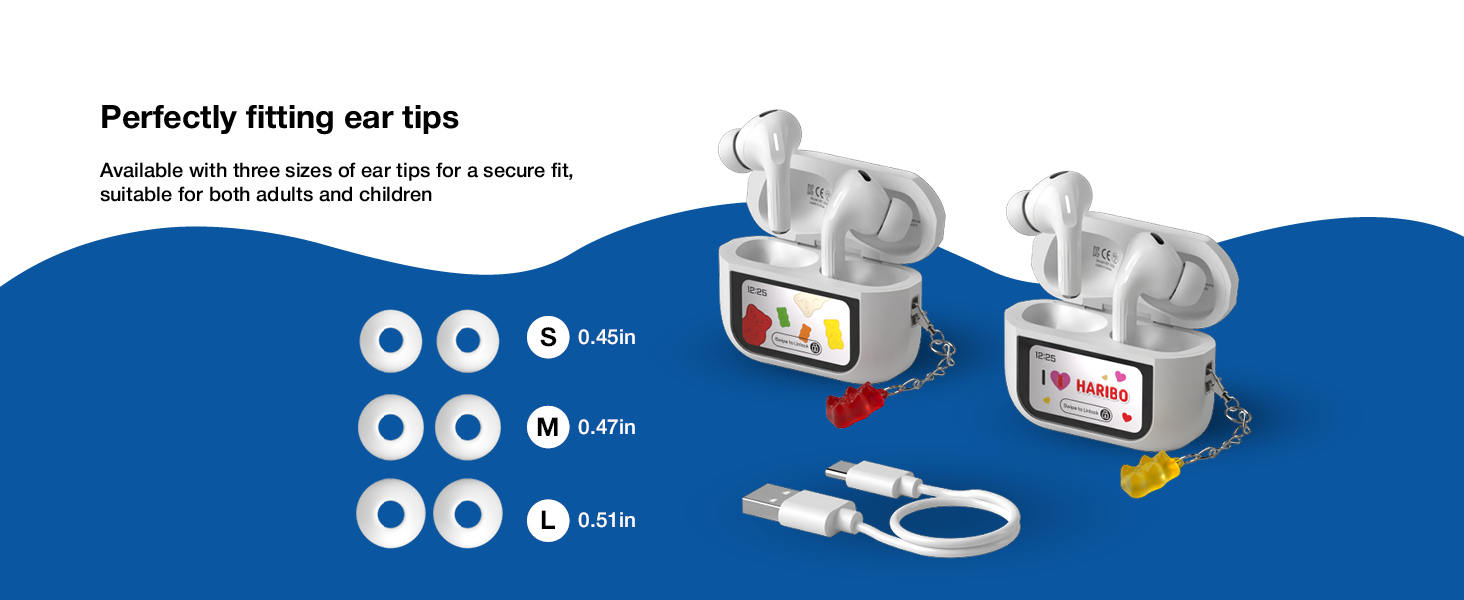 Haribo LCD Touch Screen Noise Cancelling Earbuds