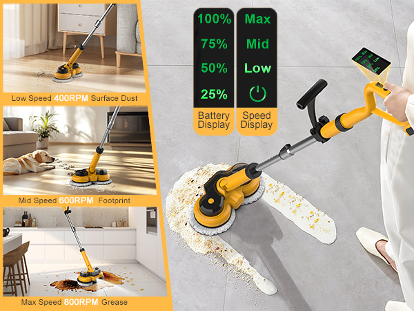 Cordless electric mop