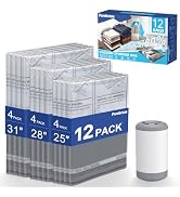 Fantictas Travel Vacuum Storage Bags with Rechargeable Air Pump, 12 Pack Portable Space Saver Com...