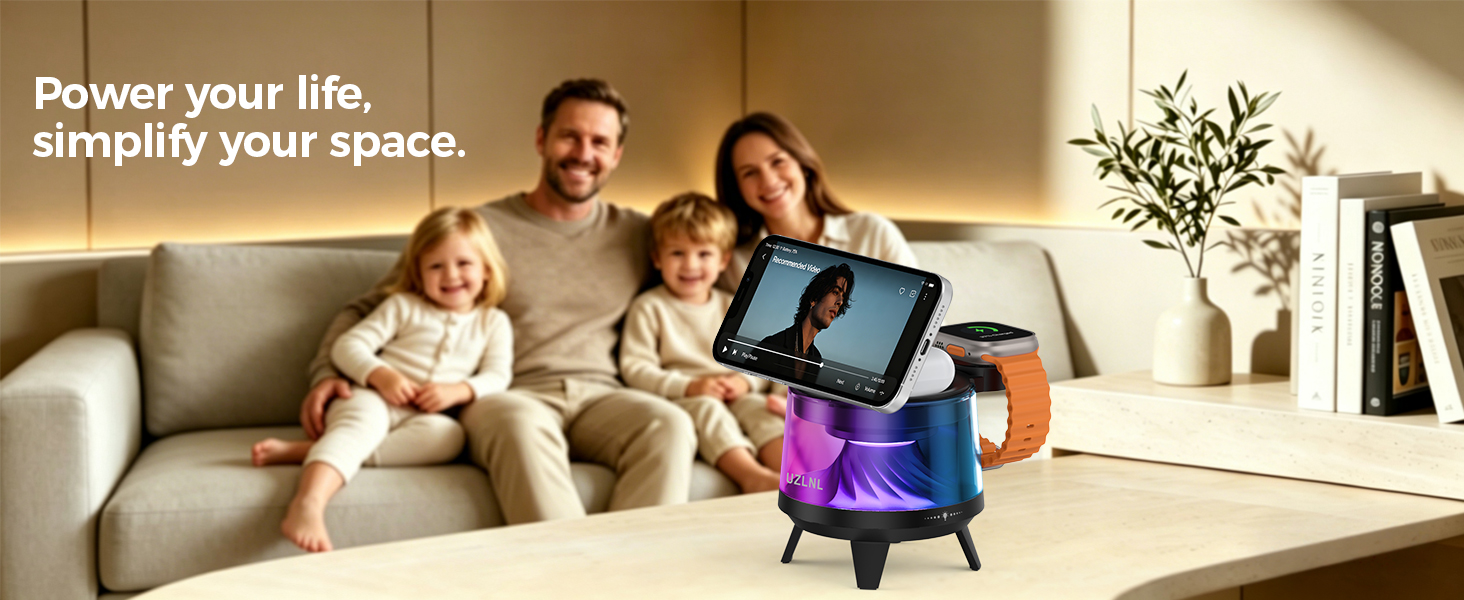 Home wireless charging station, power your devices and simplify your living space