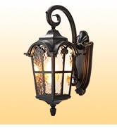 DEWENWILS Outdoor Wall Light Fixtures, Black Roman 17.7" H Exterior Wall Lantern, Anti-Rust & Wat...