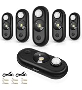 FLETERGIB LED Motion Sensor Puck Lights, Small Rechargeable Cabinet Light, Dimmable Stick On Magn...
