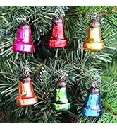 IndianShelf 50 Pieces Bulk Bell Hanging Christmas Bells for Decorations Vintage Christmas Ornamen...