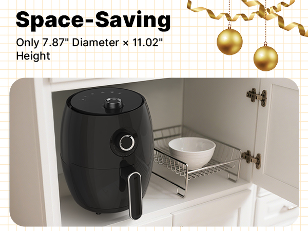 small air fryer small airfryer mini air fryer oven compact air fryer 2 people air fryer basket black