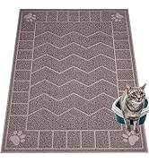 Motsamla Cat Litter Mat, Litter Trapping Mat Soft on Kitty Paws, 47" x 35" Kitten Litter Box Mat ...