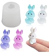 Cute Tiny Rabbit Shape Resin Silicone Mold Micro Dollhouse Animal Epoxy Casting Mold for DIY Resi...
