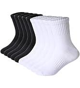 Kids Crew Athletic Socks Boys Girls Classics Cotton School Uniform Childs Sports Breathable Casua...