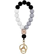 BIHRTC Silicone Bead Keychain Bracelet Wristlet Keychain Key Ring Bracelet Bangle Chain for Women...