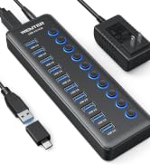 10 ports powered usb hub / powered usb c hub