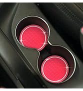 VAGURFO 2 PCS Car Coasters, Senose Bling Car Accessories, Universal 2.75" Anti-Slip Silicone Cup ...