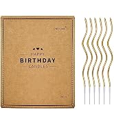 PHD CAKE 24-Count Gold Spiral Long Thin Metallic Birthday Candles, Cake Candles, Birthday Parties...
