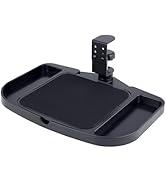 YuPinDiZu Clamp-on Mouse Pad Holder Platform, Height Adjustable Under Desk 360° Rotating Mouse Tr...
