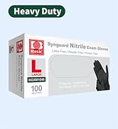 Basic Medical Black Nitrile Exam Gloves - Latex-Free & Powder-Free -heavy duty version