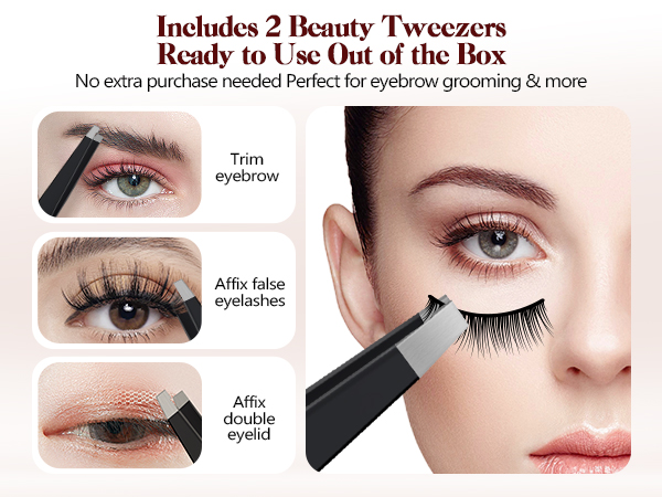 Makeup Mirror with Tweezers