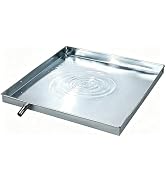Alipis Air Conditioner Drain Pan: Galvanized Iron Ac Drip Pan - 15. 7" Square Condensate Drain Tr...