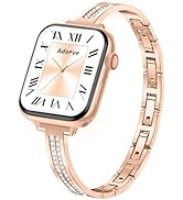 Adorve Slim Gold Bands Compatible with Apple Watch Bands for Women 38mm 40mm 41mm 42mm 44mm 45mm ...