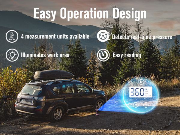 Digital Tire Inflator with Gauge - Easy Operation