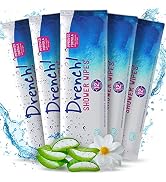Luxury Rinse Free No Alcohol Shower Wipes for Elderly, Bedridden & Adults | 9" x 9" | No Hassle N...
