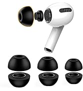 Lanwow Premium Memory Foam Tips for AirPods Pro & AirPods Pro 2. No Silicone Eartips Pain. Anti-S...