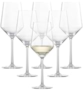 ZWIESEL GLAS Pure Sauvignon Blanc White Wine Glass (Set of 6), Graceful Wine Glasses for White Wi...