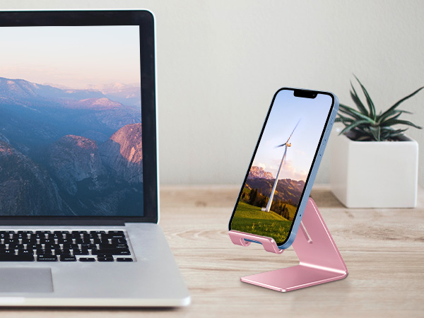 ToBeoneer cell phone stand holder for desk rose gold