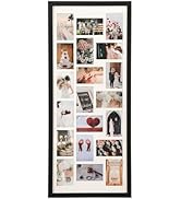 Wodhels 41x17 Inch Large Collage Picture Frame,Wooden Multi Photo Frames,20 Openings for 4x6 Phot...