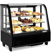 ROVSUN 3.5 Cu.Ft Commercial Display Refrigerator ETL NSF Certified, Refrigerator Display Case Cou...