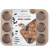 HAPPIELS Non-Toxic Nonstick 12-Cup Muffin Pan | Non toxic Cupcake Pan Non Stick | Muffin Tin 12 cups