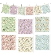 VISSTREE Reusable Swedish Dishcloths for Kitchen, 6 Pack Colorful Floral Dish Cloths Towels, Abso...