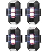 QVEVDACAR LED Strobe Drone Lights, 7 Colors Mini USB Rechargeable Lighting, Anti-Collision Tail L...