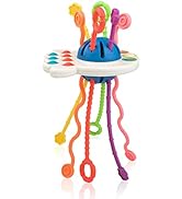 Yrissmiss Baby Sensory Toys Montessori Pull String Toys, Food Grade TPE Travel Toys for Babies, A...