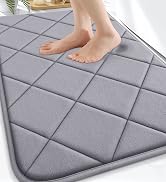 OLANLY Memory Foam Bath Mat 30x20, Ultra Soft and Absorbent Bathroom Rugs, Machine Washable, Comf...