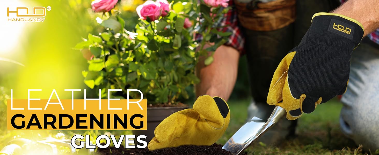 leather gardening yard work gloves men women gift
