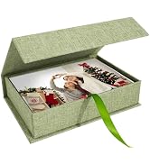 Hiwhy Photo Storage Box 4x6, Linen Photo Box, Memory Box Perfect to Store Your Photo, Pictures, C...