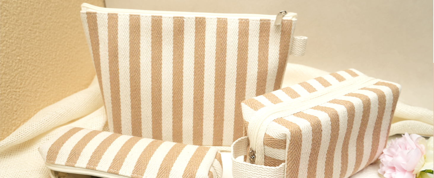 Canvas Makeup Bag Set
