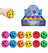 YVBBHE 12 PCS Large Bouncy Ball, Colorful Big Super Bounce Toy,Extreme High Bouncing Balls for Ki...