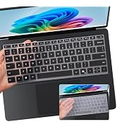2 PCS Keyboard Cover for 2025 2024 Microsoft Surface Laptop 7(7th Edition Copilot+ PC) 13.8 & 15 ...