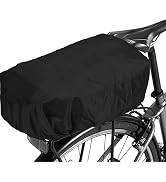 JSAHAH 20L Bike Rear Rain Cover Bike Rack Trunk Bag Cover Black