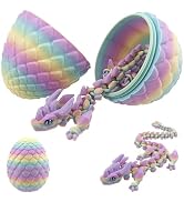 YVBBHE 3D Printed Dragon Eggs with Dragon Inside, Articulated Dragons Toy with Eyes, Mystery Crys...