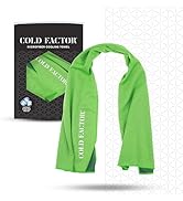 COLD FACTOR Instant Cooling Towel - Sports Cooling Towel with UPF 50+ and Reflective Protection -...