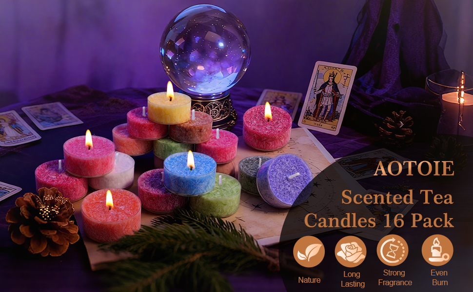 16pack scented tealight candles