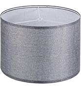 PATIKIL Drum Lamp Shades, 13"x13"x9" Linen Round Lamp Shade for Table Lamps Easy Assembly Lampsha...